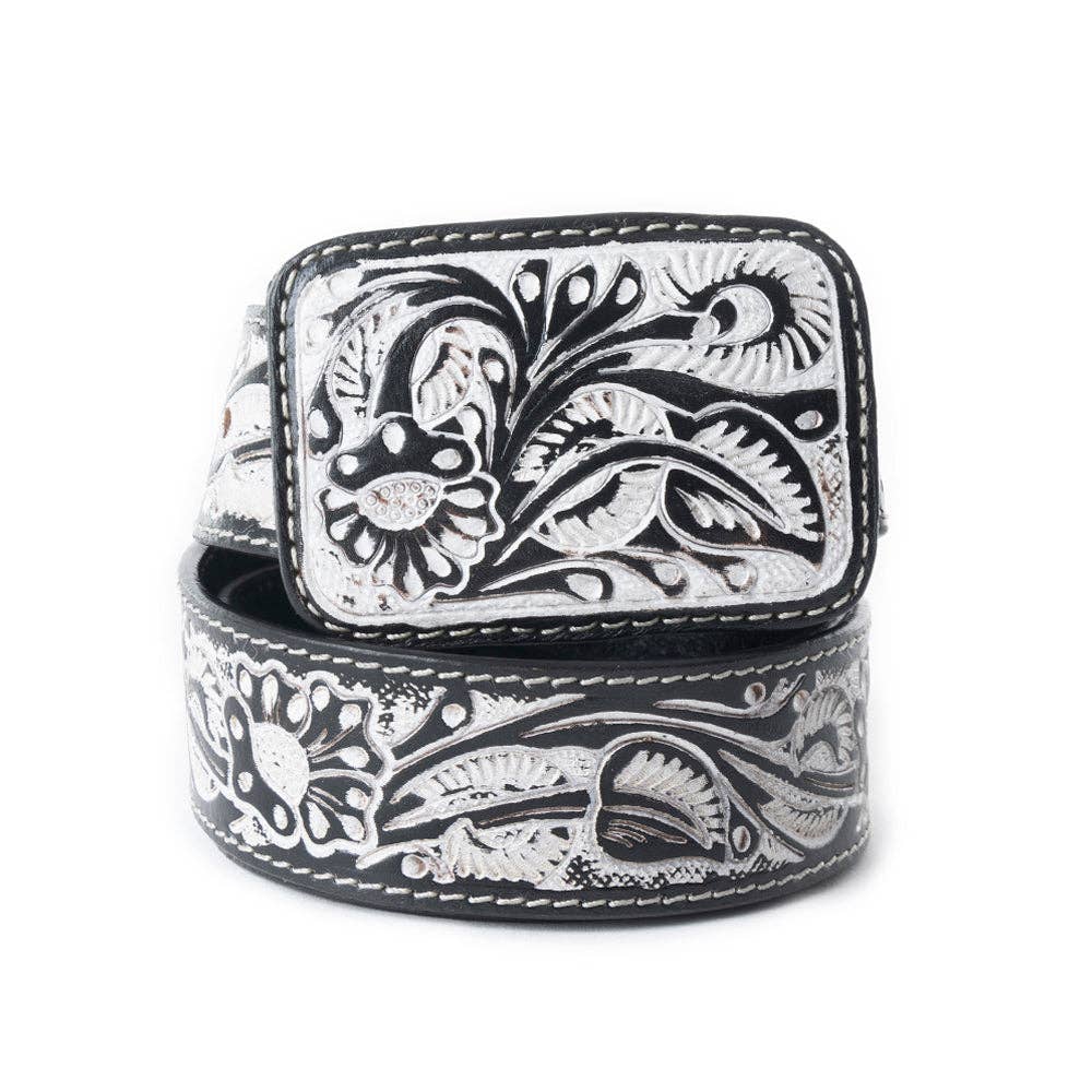 Myra S-12109 Desert Silver Moon Belt In Black