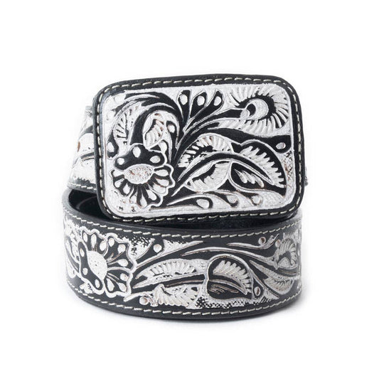 Myra S-12109 Desert Silver Moon Belt In Black