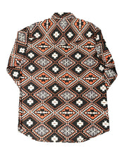 Load image into Gallery viewer, MontanaCo Men&#39;s Long Sleeved All Over Aztec in Rust Print Western Snap Shirt M-1105
