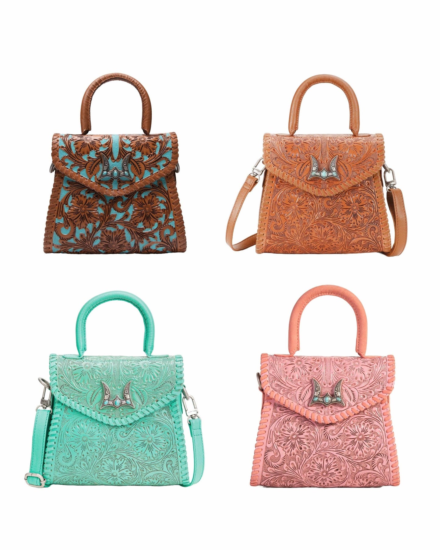 Myra Loyal West Leon Mini Handle Purse - Whiskey & Water: Single