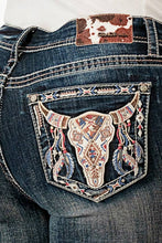 Load image into Gallery viewer, Grace In La Steer Head Modify Mid-Rise Boot cut  EB-61810
