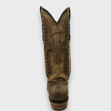 Load image into Gallery viewer, C3952 Mens Distressed Tan Eagle And Embroidered Snip Toe Casual Boots Mid Calf in Brown
