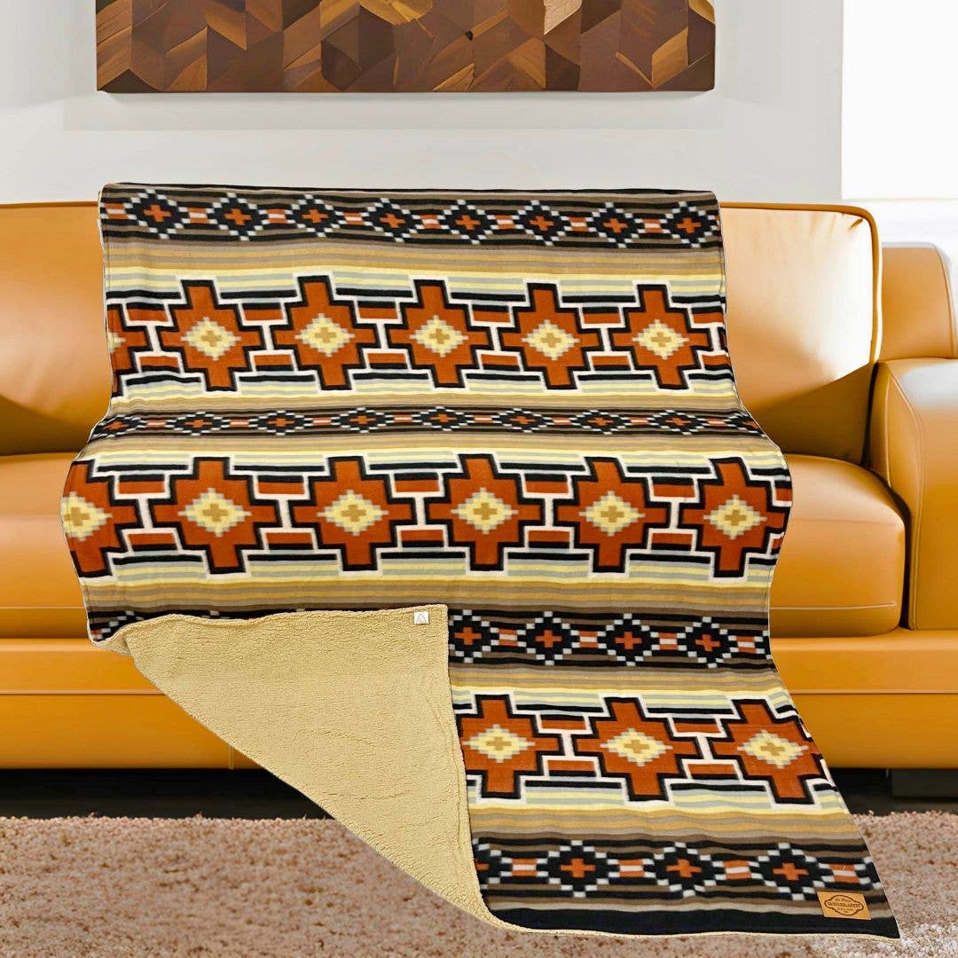 El Paso Sherpa-Lined Lodge Blankets, Design #32: 1
