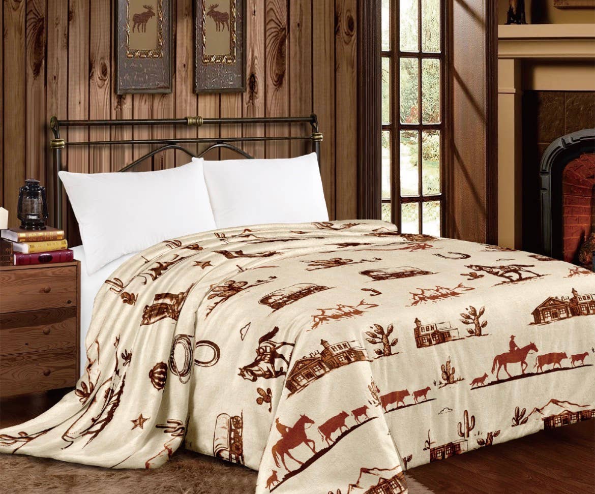 Western Linens Dessert Mia blanket Queen Size