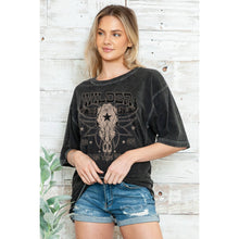 Load image into Gallery viewer, Wilder Than The West - Oversize Mineral Wash T: CHARCOAL GREY MB8029
