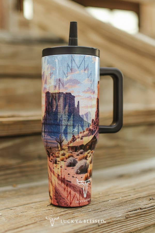 Aztec Western Desert Printed Tumbler (40oz) TPH38