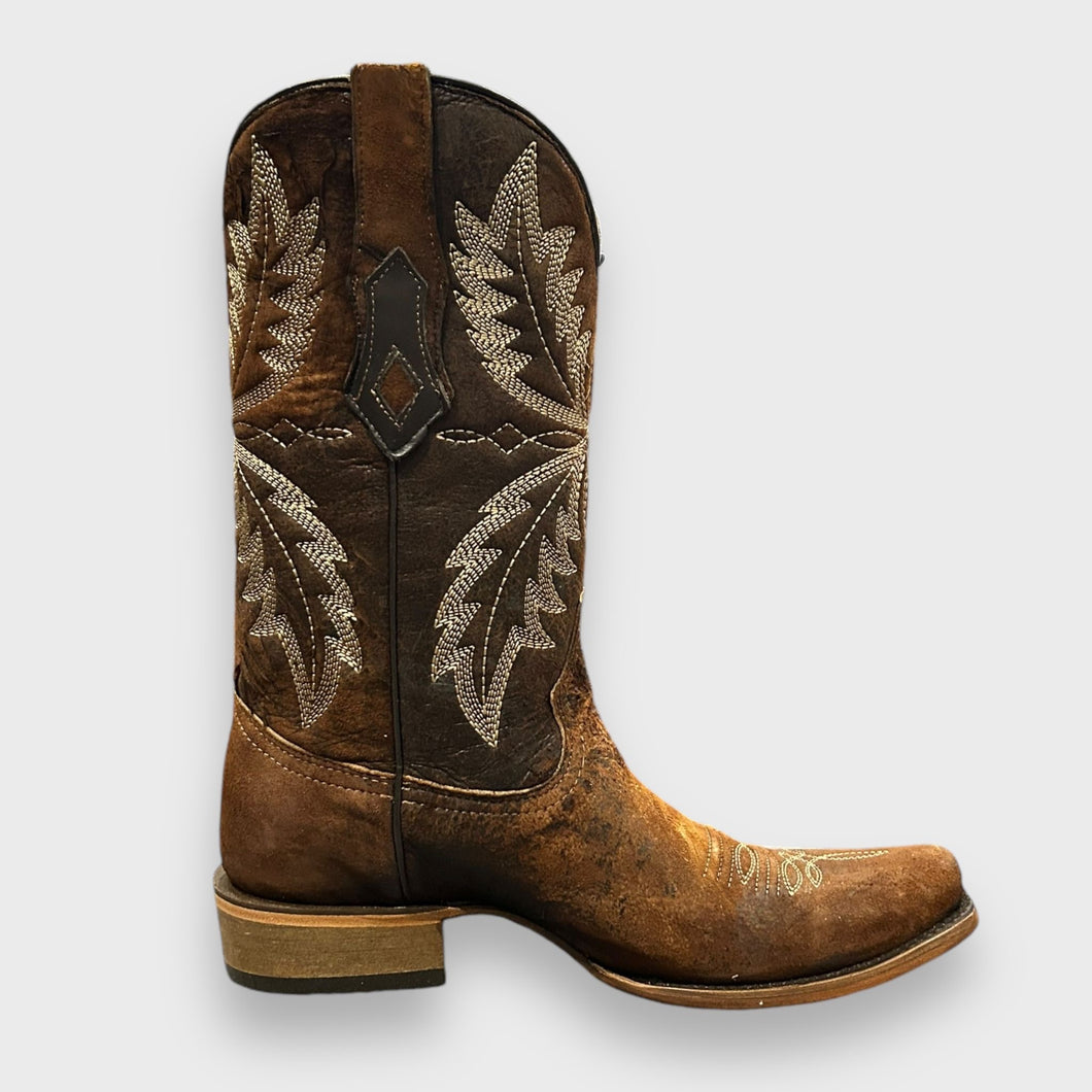 C4023 Mens Chocolate Lamb Narrow Square Toe Cowboy Boots