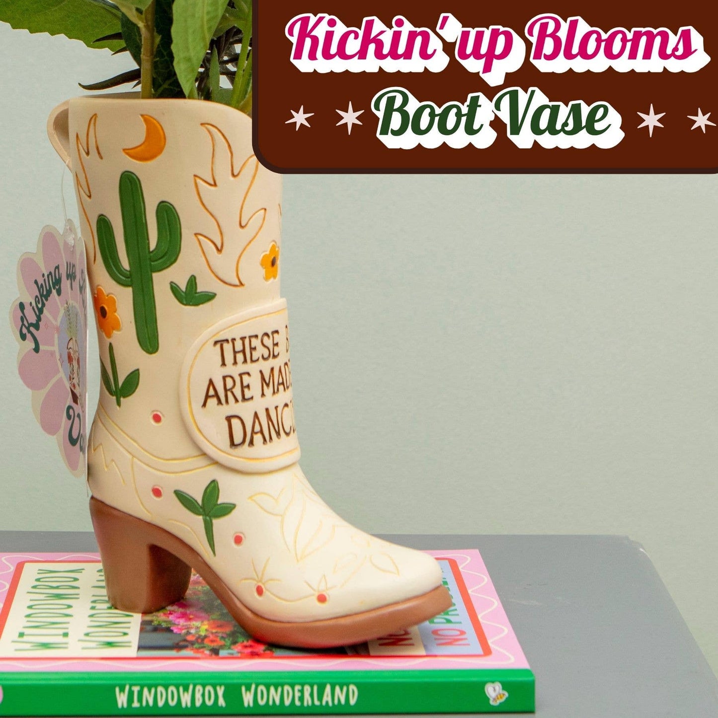 Cowboy Boots Vase - Boots Are Made for Dancing GC1352