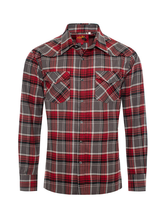 Rodeo Clothing Men's Western Long Sleeve Flannel Shirts With Snap Buttons FLS300-310