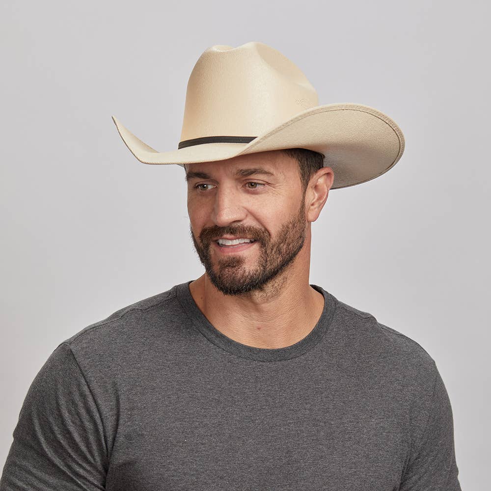 American Hat Makers Pioneer Cream Straw Cowboy Hat