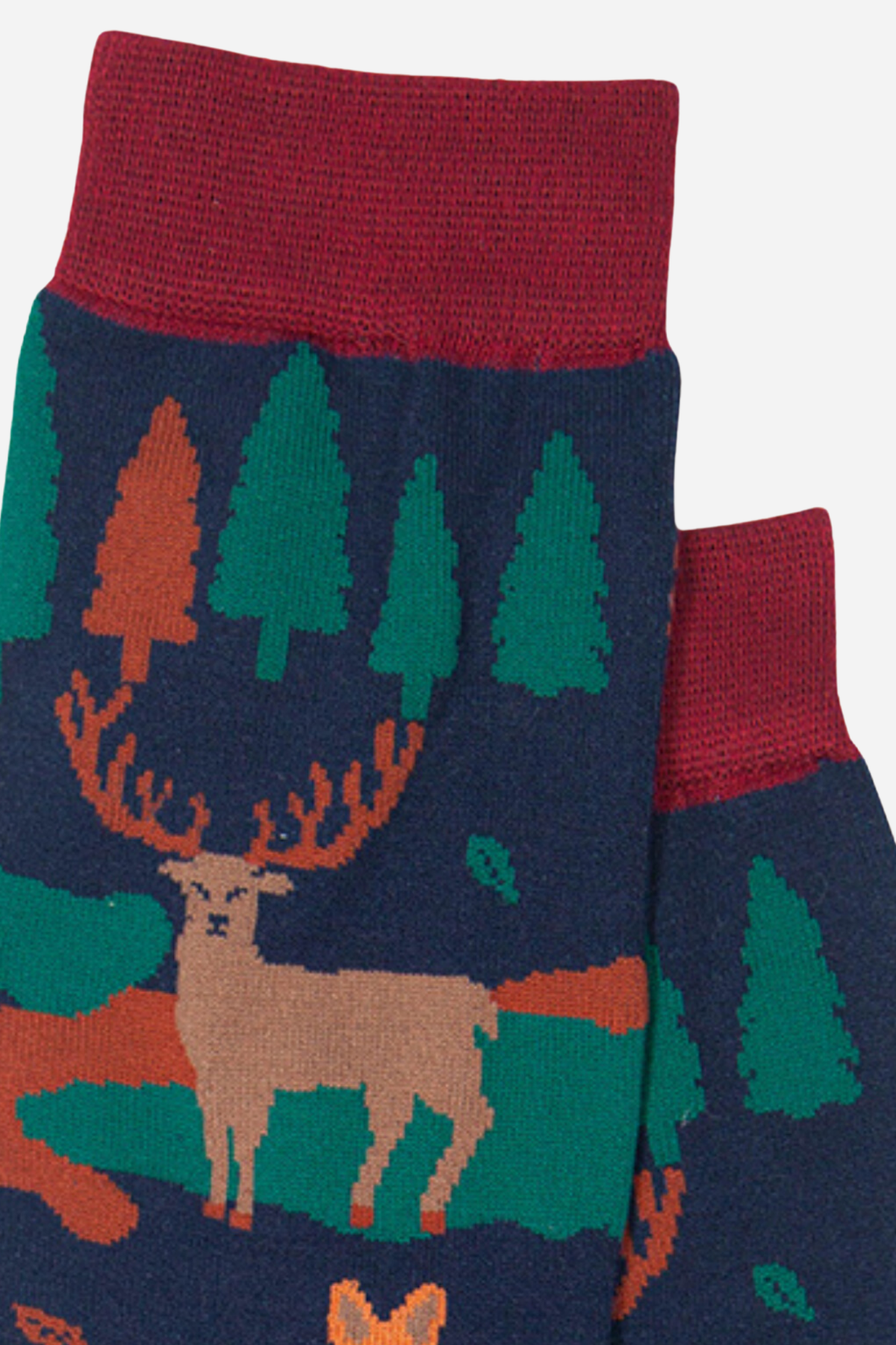 Sock Talk Men's Bamboo Socks - Blue/Red, Stag