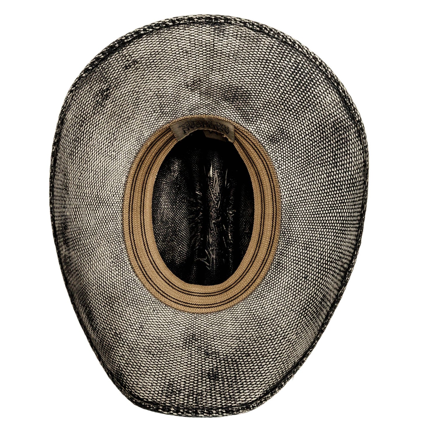 American Hat Makers Distressed Bangora Straw Hat - Style Moonwalk in Grey