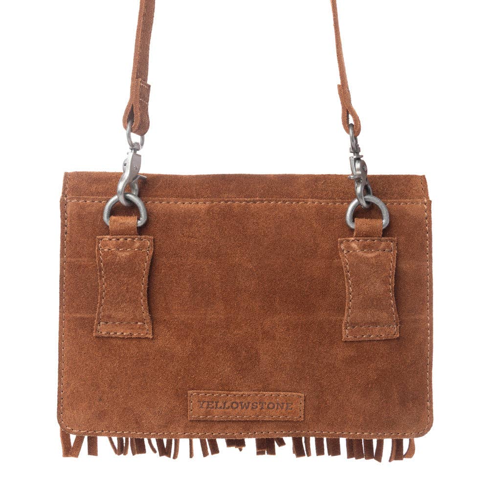 Myra Yellowstone Highland Range Suede Leather Belt Bag in Desert Tan: Desert Tan