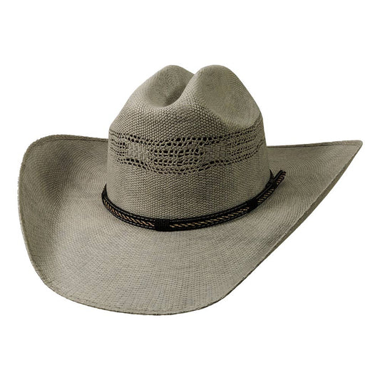 American Hat Makers Straw Cowboy Hat American Maverick in Grey