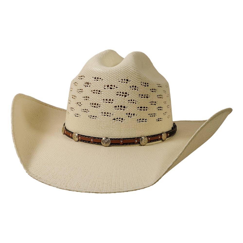 American Hat Makers Straw Cowboy Hat Coyote in Cream