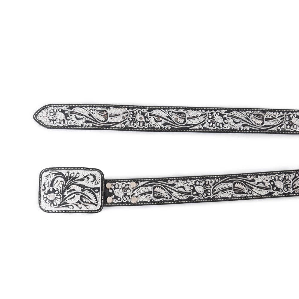 Myra S-12109 Desert Silver Moon Belt In Black