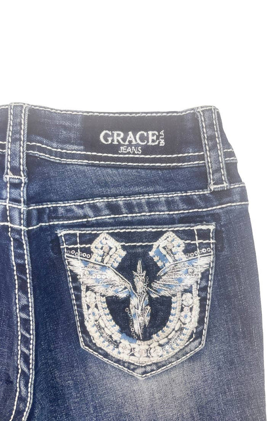 Grace in LA Girls Horse Shoe Pegasus Modify Boot Cut GB51958SL