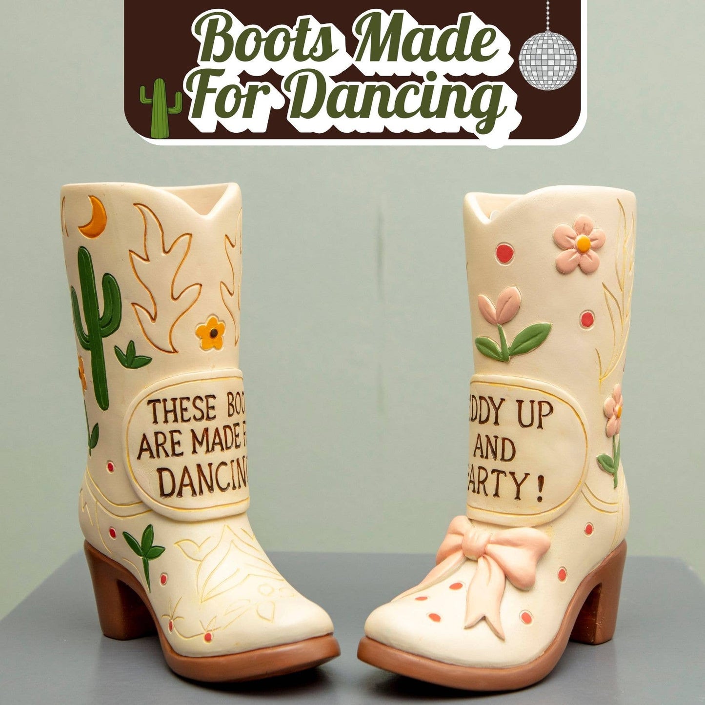 Cowboy Boots Vase - Boots Are Made for Dancing GC1352