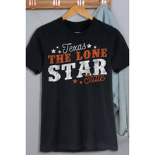 Load image into Gallery viewer, Amused By Blue- Texas The Lone Star State Tee in Black
