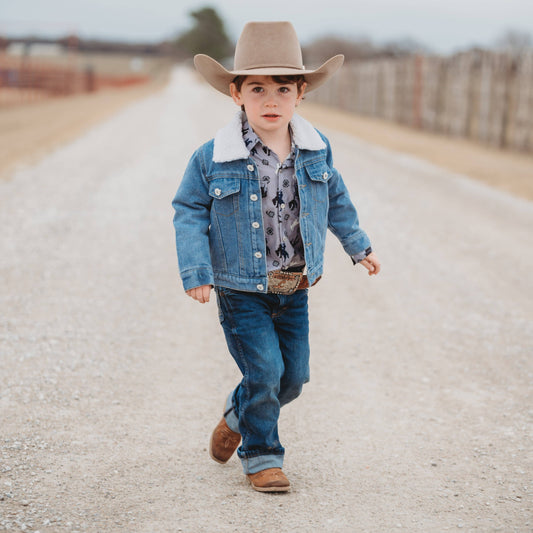 Shea Baby Boys Denim Wool Jacket SBDJ02