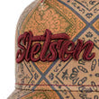 Stetson Vintage Print Trucker 7741125 Cap in Blue/Beige