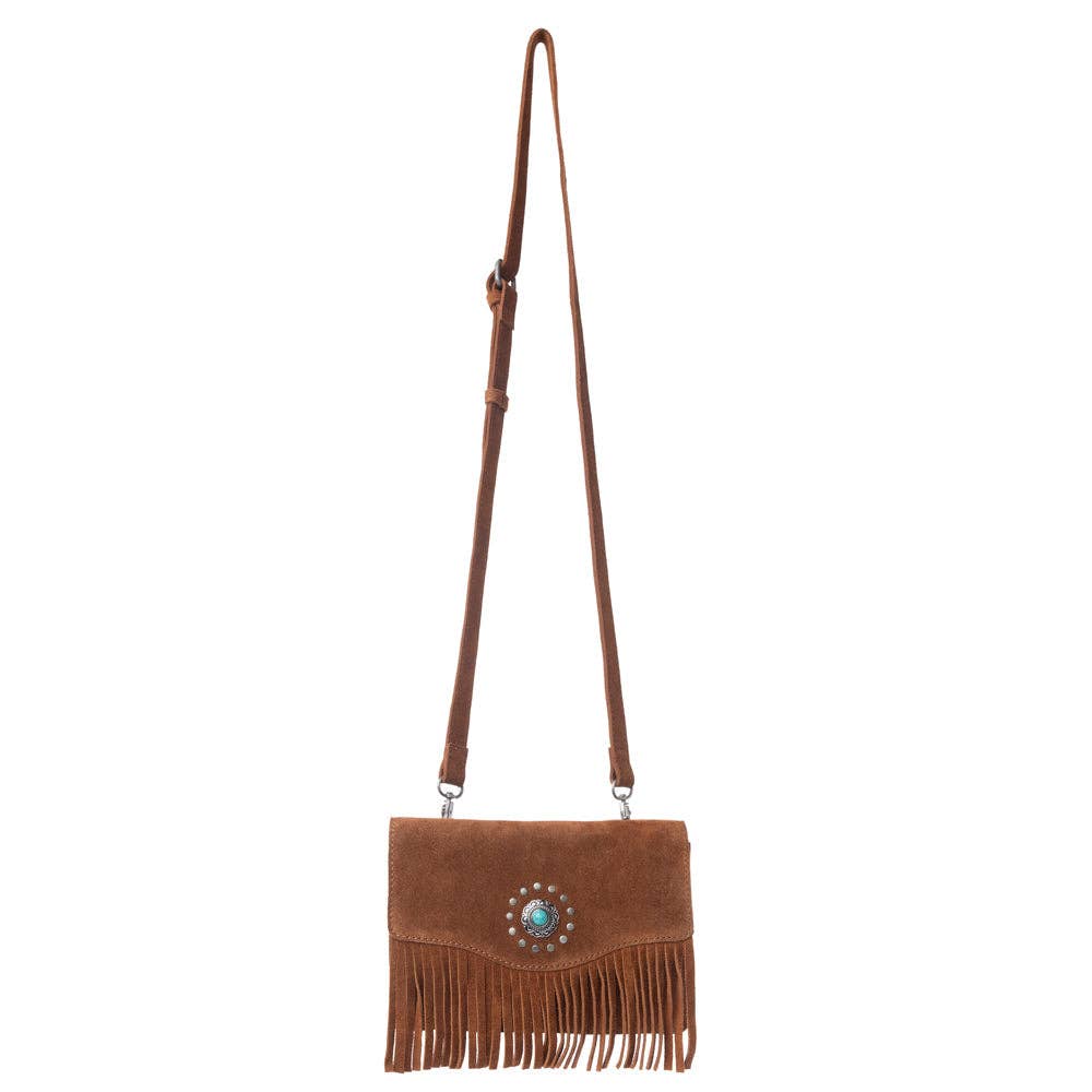 Myra Yellowstone Highland Range Suede Leather Belt Bag in Desert Tan: Desert Tan