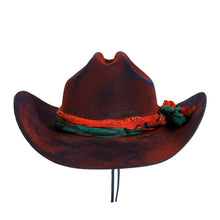 Load image into Gallery viewer, American Hat Makers Wool Felt Distressed Cowgirl Hat - Style Skylar: Multicolored
