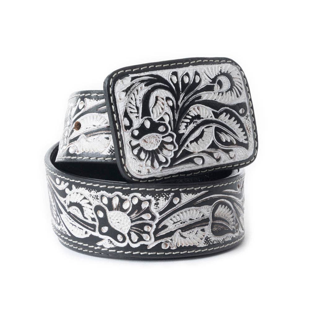 Myra S-12109 Desert Silver Moon Belt In Black