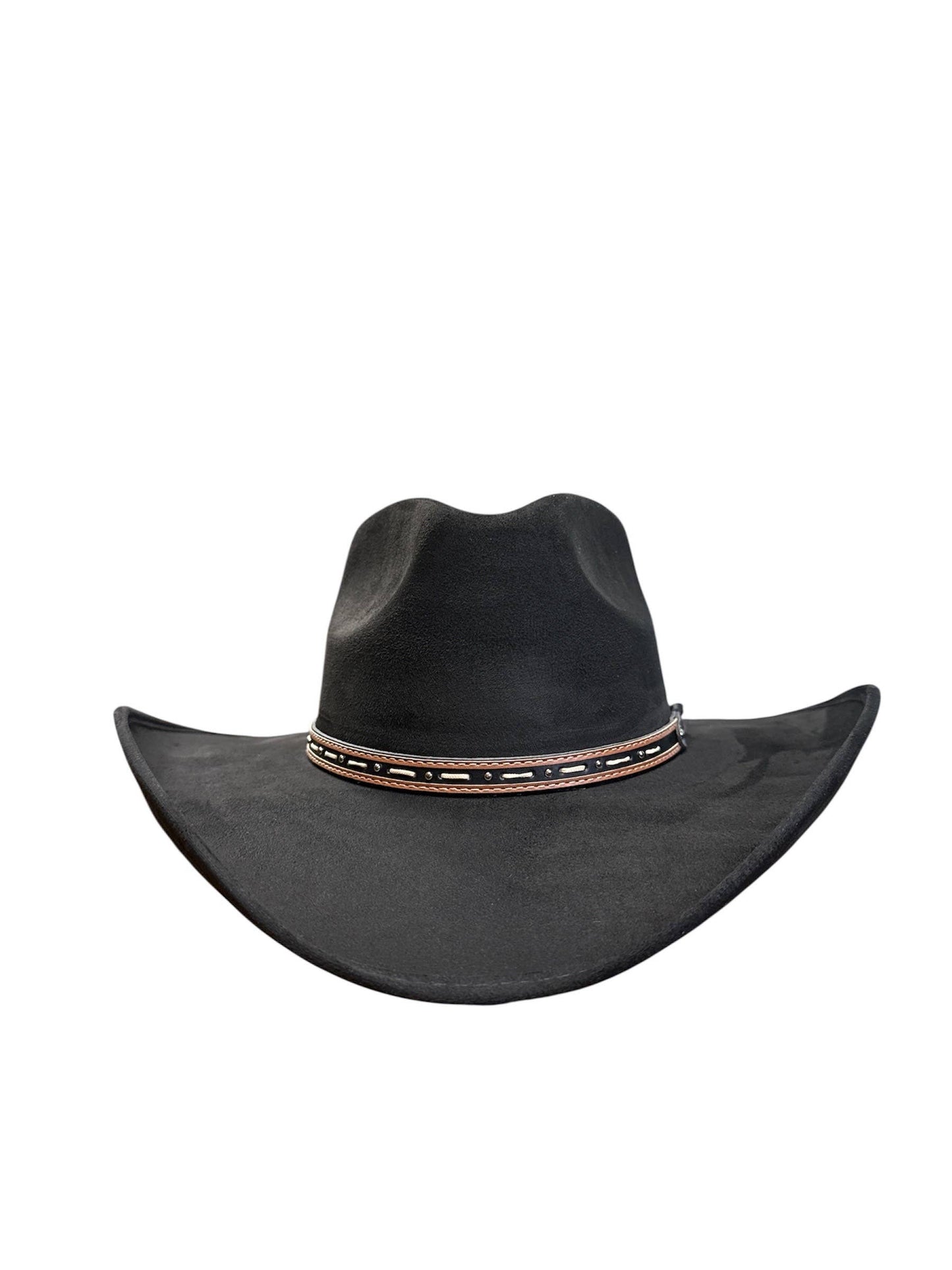 American Hat Makers Ace High Pinch Top Cowboy Hat in Black