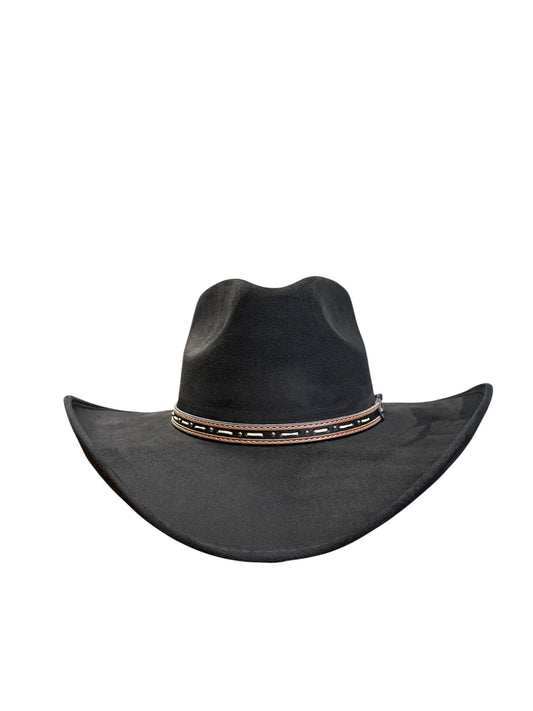 American Hat Makers Ace High Pinch Top Cowboy Hat in Black