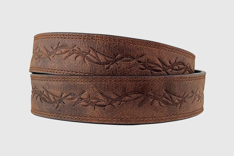 Gem Dandy 7554500 Berne - Barb Wire Western Belt in Brown