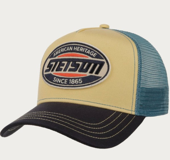 Stetson Trucker Cap American Heritage Logo 7741105 in Blue