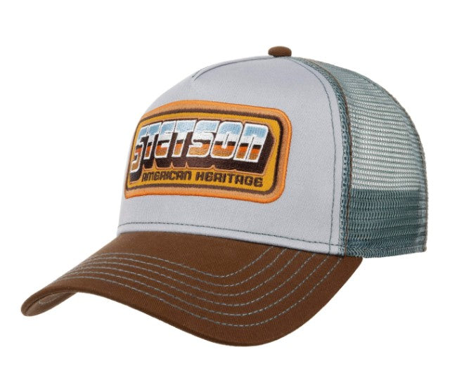 Stetson Trucker Cap 7751196 in Brown/Turquoise