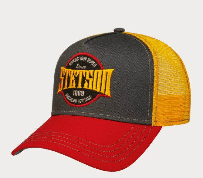 Stetson Trucker Cap 7761159 Red/Black/Yellow