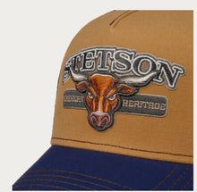 Load image into Gallery viewer, Stetson Trucker Cap 7761160 in Brown &amp; Blue
