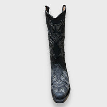 Load image into Gallery viewer, Circle G by Corral Ladies Western Inlay Snip Toe Boots in Black/Grey L6033
