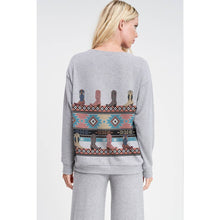 Load image into Gallery viewer, Boots Aztec print soft lounge wear set in Heather Grey TB625G12301A
