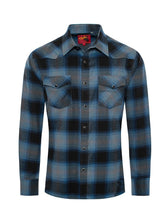 Load image into Gallery viewer, Men&#39;s Western Long Sleeve Flannel Shirts With Snap Buttons FLS300-303
