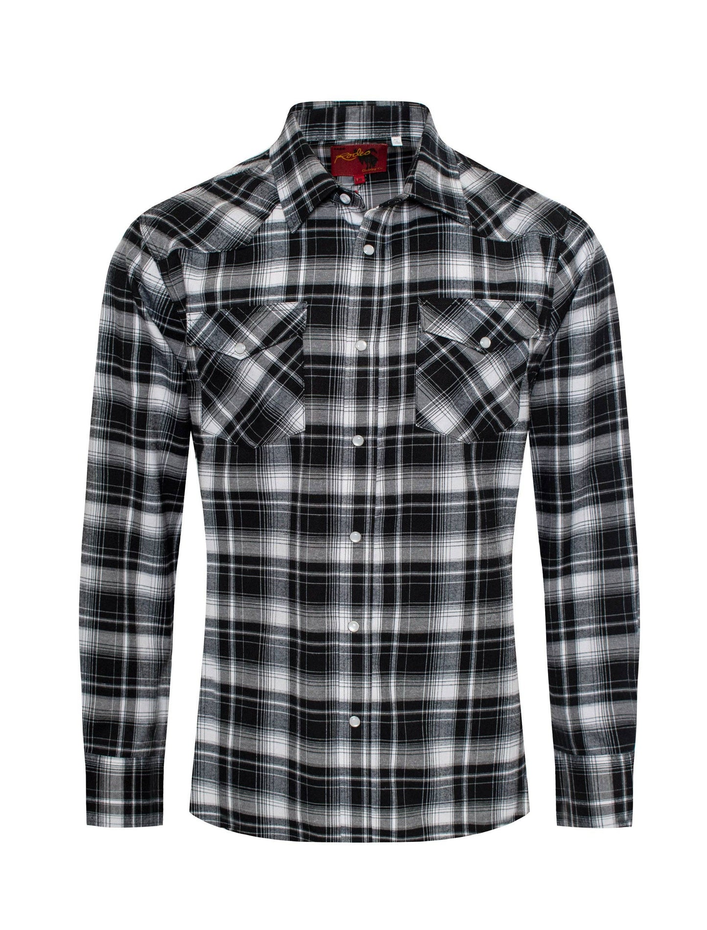 Rodeo Clothing FLS300-301 Men's Western Long Sleeve Flannel Shirts With Snap Buttons