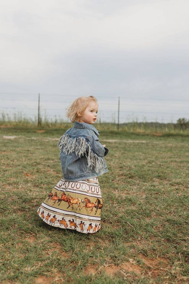 Denim Fringe Jacket, 0M-5T SBDJ01