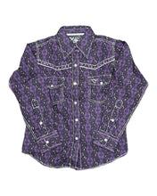 Load image into Gallery viewer, Cowboy Hardware Kids Aztec in Plum Shirt 425575-170

