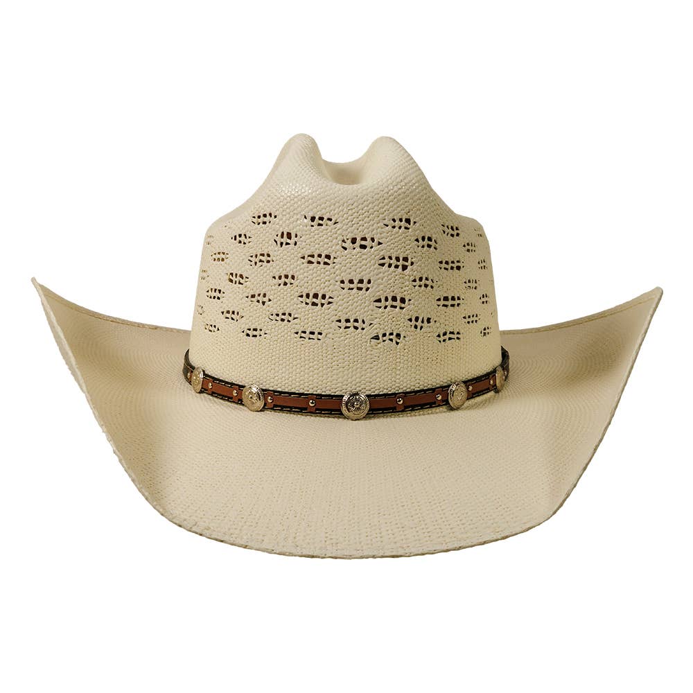 American Hat Makers Straw Cowboy Hat Coyote in Cream