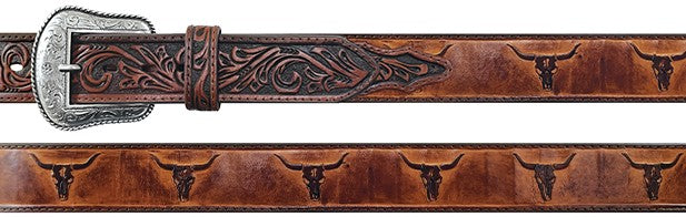 Roper 8688500 Jackson Western Belt Tan