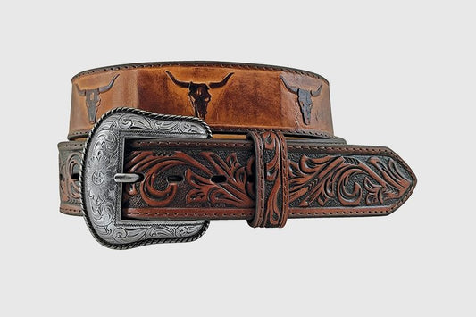 Roper 8688500 Jackson Western Belt Tan