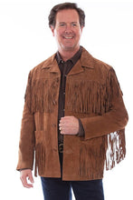 Load image into Gallery viewer, Scully 86 Suede Fringe Mens Jacket in Cinnamon Brown
