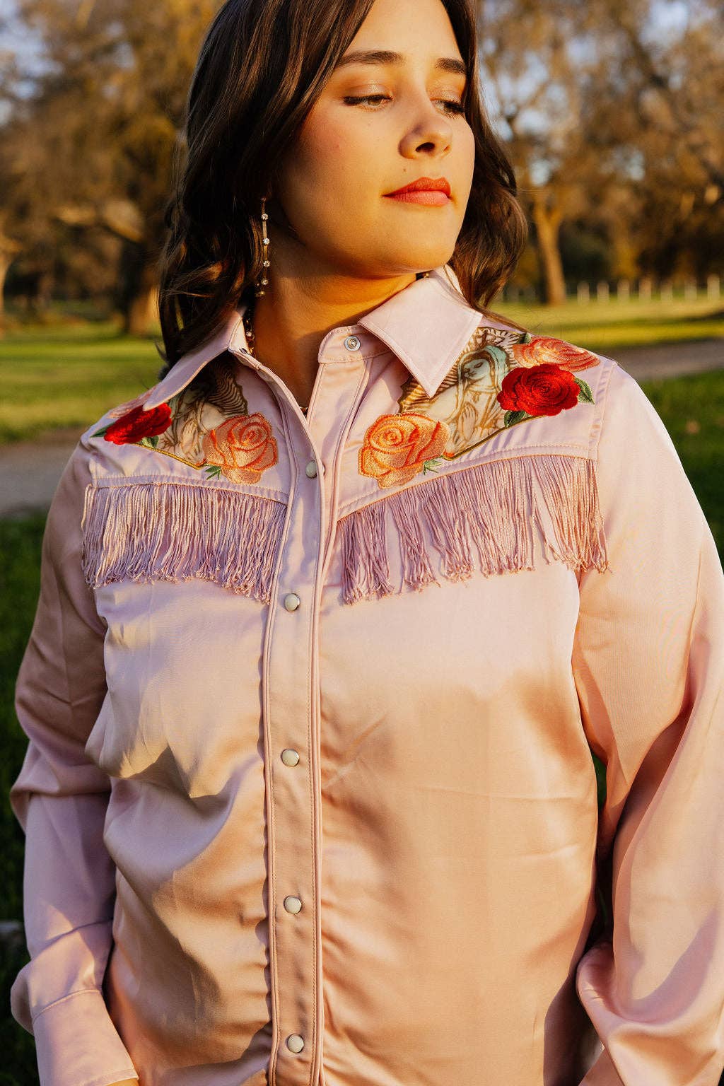 Rodeo Quincy Pale Pink Button Up M2884Q