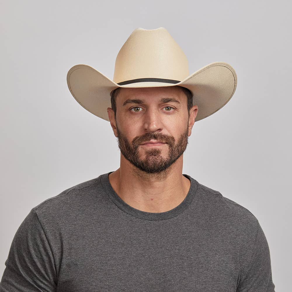 American Hat Makers Pioneer Cream Straw Cowboy Hat