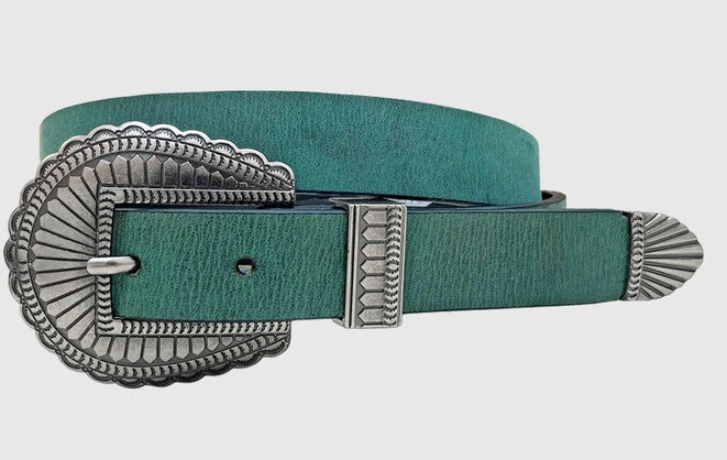 Cowgirls Rock 9666300 Layla Western Belt in Turquoise