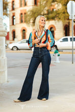 Load image into Gallery viewer, Lucky &amp; Blessed Dark Wash Tummy Control High Rise Flare Jeans JE225-DW
