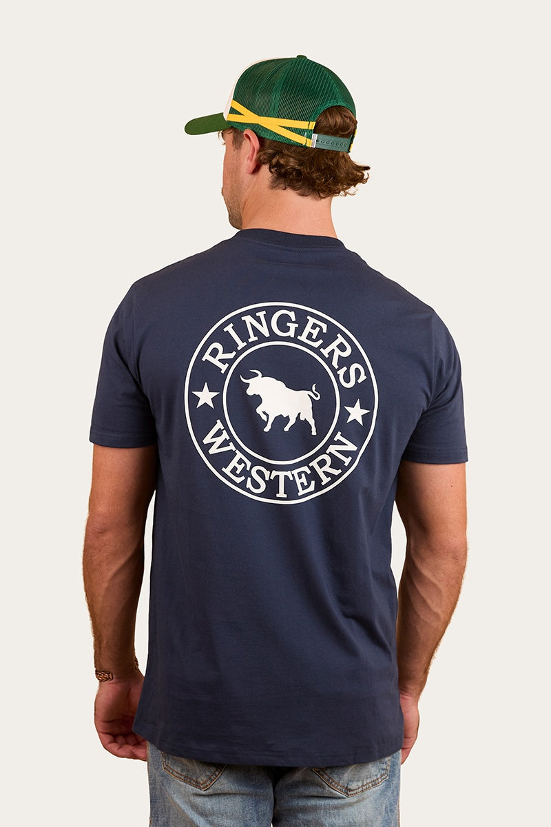 Ringers Western Signature Bull Mens Classic T-Shirt 9811103 in Navy
